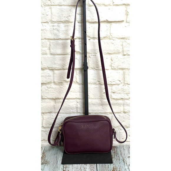 Gigi Crossbody Handbag‎ Women's Leather Camera Handbag Burgundy Wine Small - Picture 3 of 16